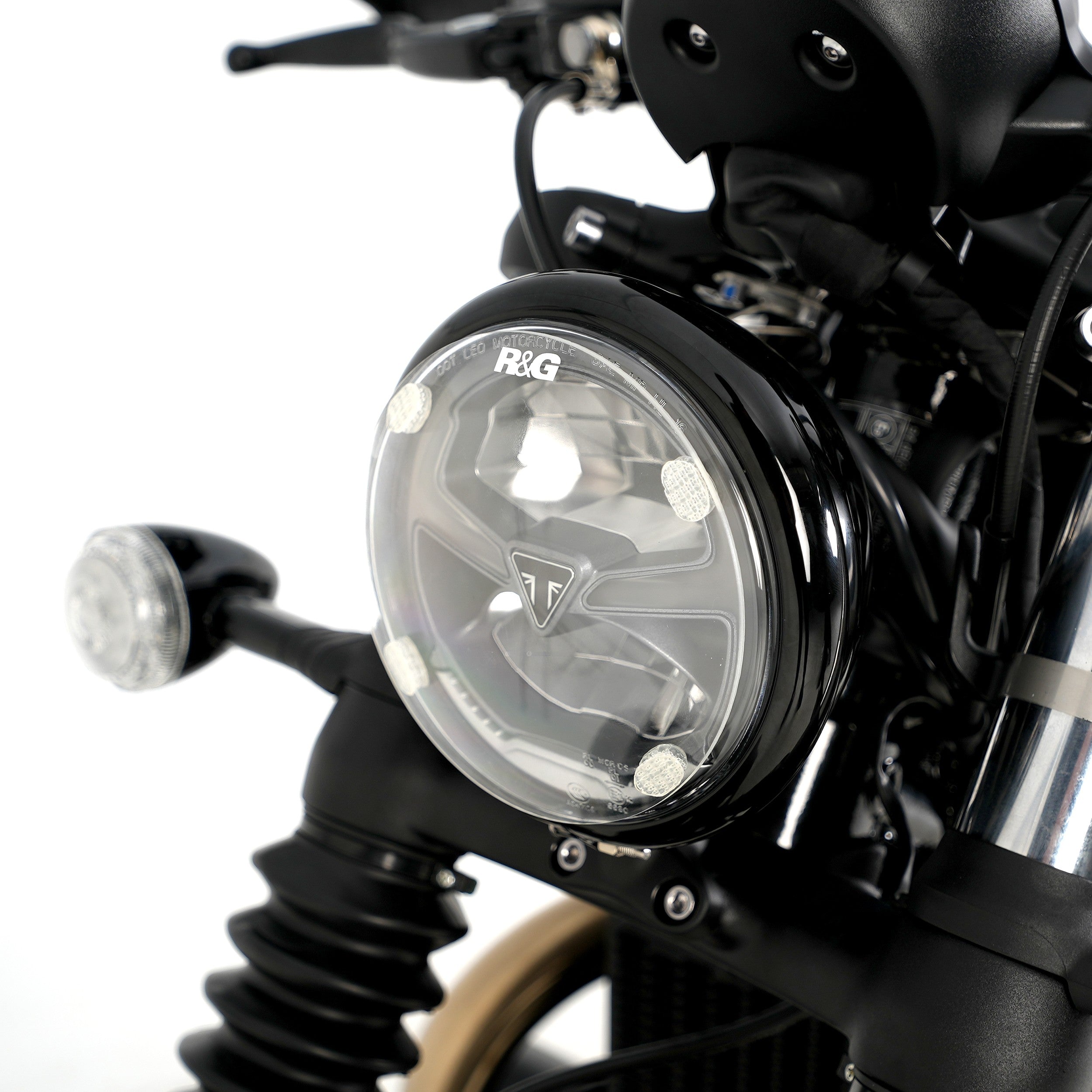 Headlight Shield for Indian FTR1200 (S) '19-25, Scout Bobber '20- & Triumph Scrambler 1200 XC/XE '19-, Bonneville bobber '21-25