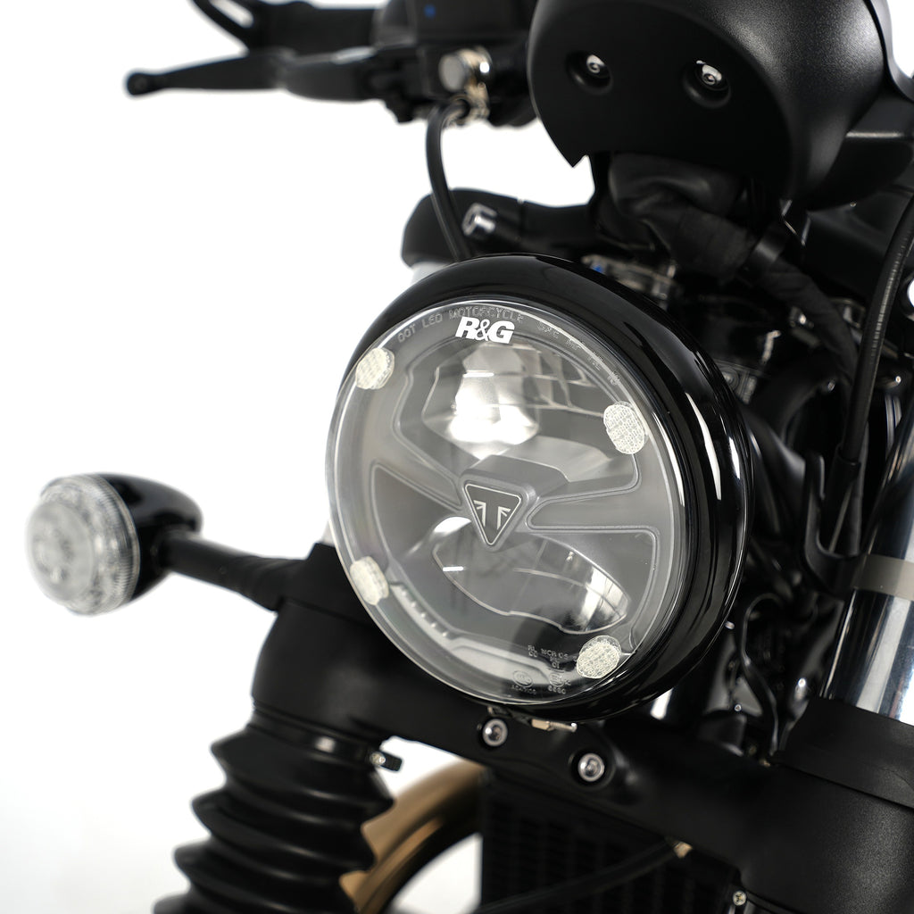 Headlight Shield for Indian FTR1200 (S) '19-25, Scout Bobber '20- & Triumph Scrambler 1200 XC/XE '19-, Bonneville bobber '21-25