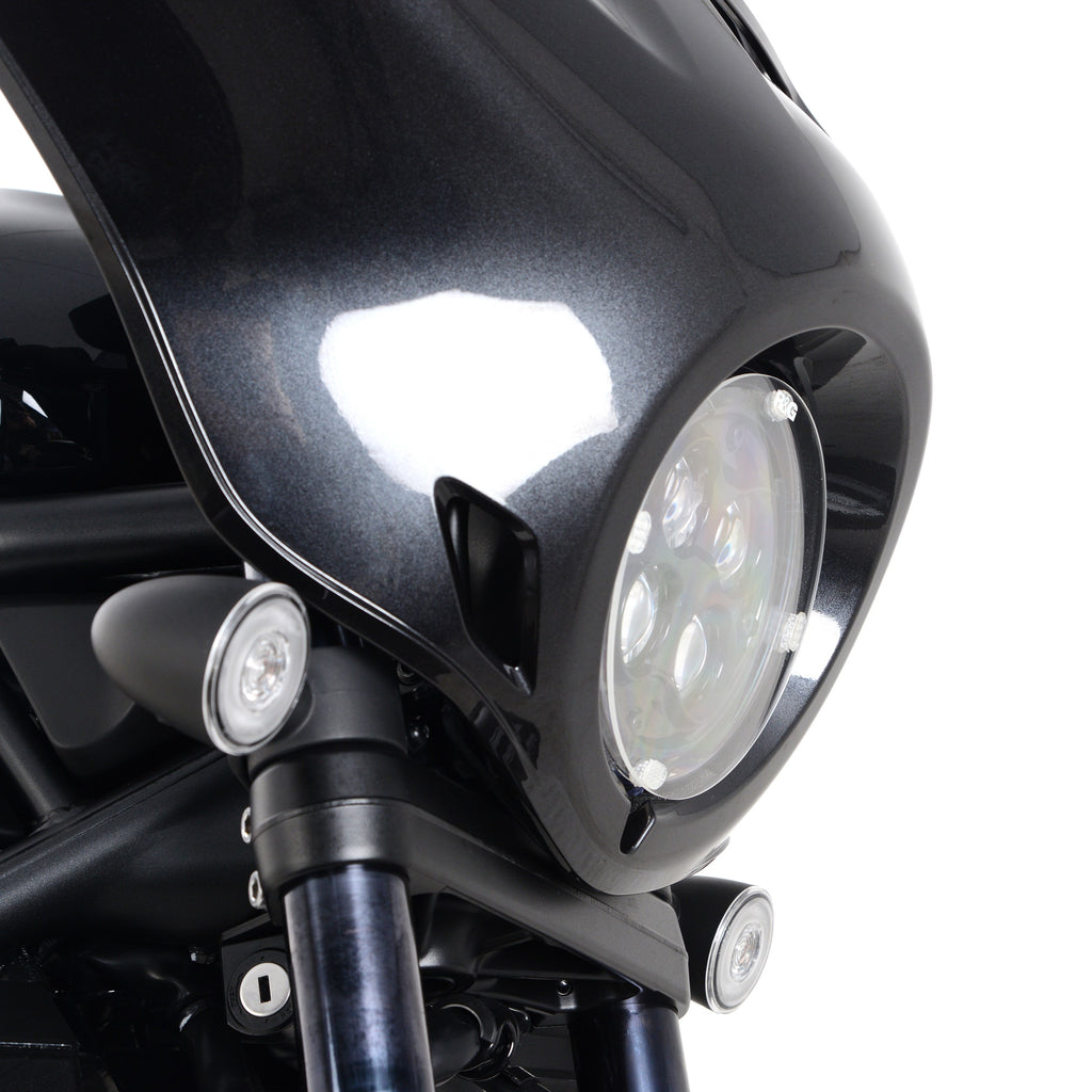 Headlight Shield for Honda CMX500 Rebel (S) '20-, CMX1100 Rebel (DCT) '21- & CMX1100T Rebel (DCT) '23- & Moto Morini Seiemmezzo SCR '22-