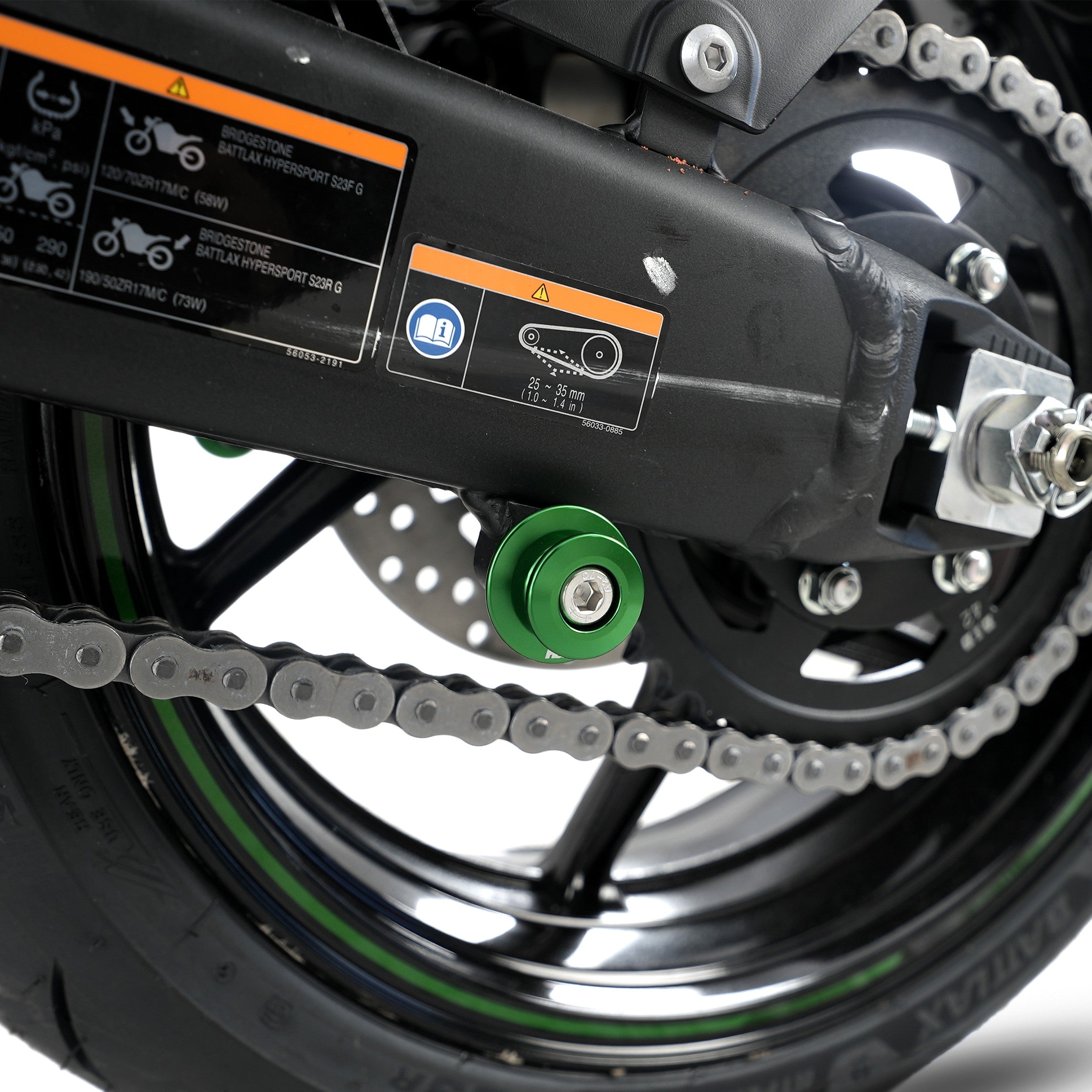 M8 Paddock Stand Bobbins for Kawasaki Ninja 1000SX '20- '24,1100SX '25-, Z900RS '21- '24, Z650RS '21- '24 & BMW S1000R '21- / Sport/  M Sport '21- '24, M1000RR '21- '24 & M1000R '23-'24