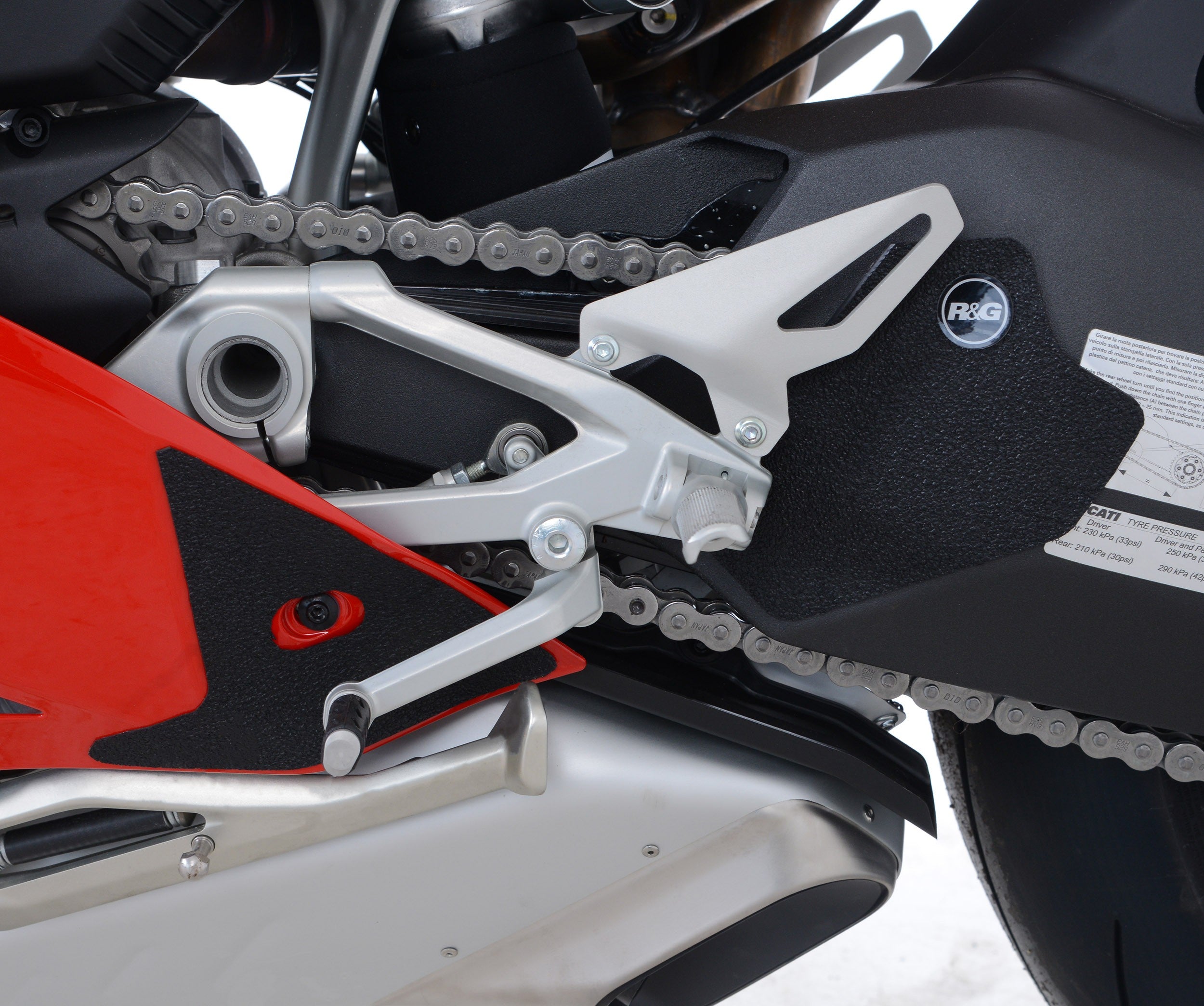 R&G Boot Guard Kit for Ducati Panigale V4 and V4S '18- '24 & V4R '20- Models Main image