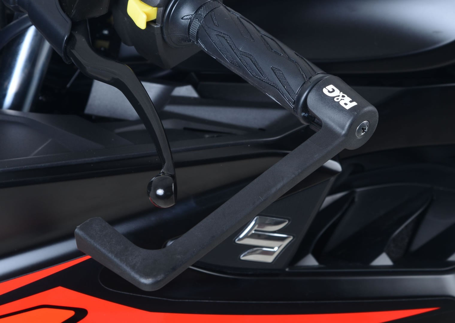 Moulded Lever Guard for KTM RC125/ 200/ 390 '17-, Suzuki GSX-R125 '17-, Husqvarna Vitpilen/Svartpilen 401 '20-, Svartpilen 125 '21- & KTM 390 Adventure '20-'24