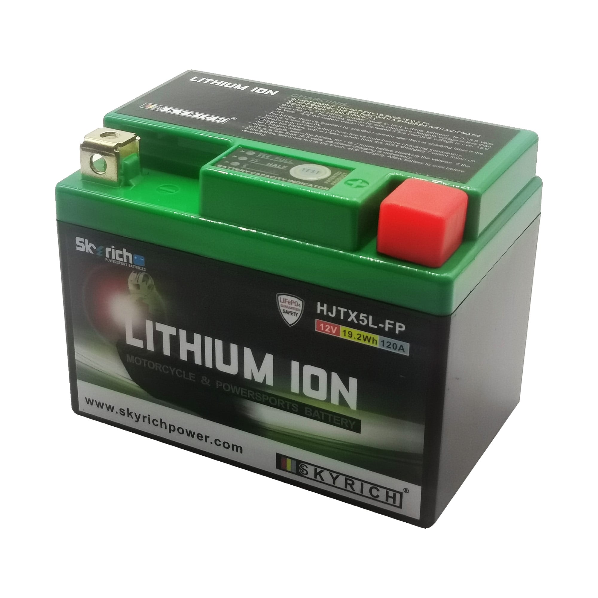 SkyRich Lithium Ion Battery HJTX5L-FP — Kawasaki, Suzuki Secondary image