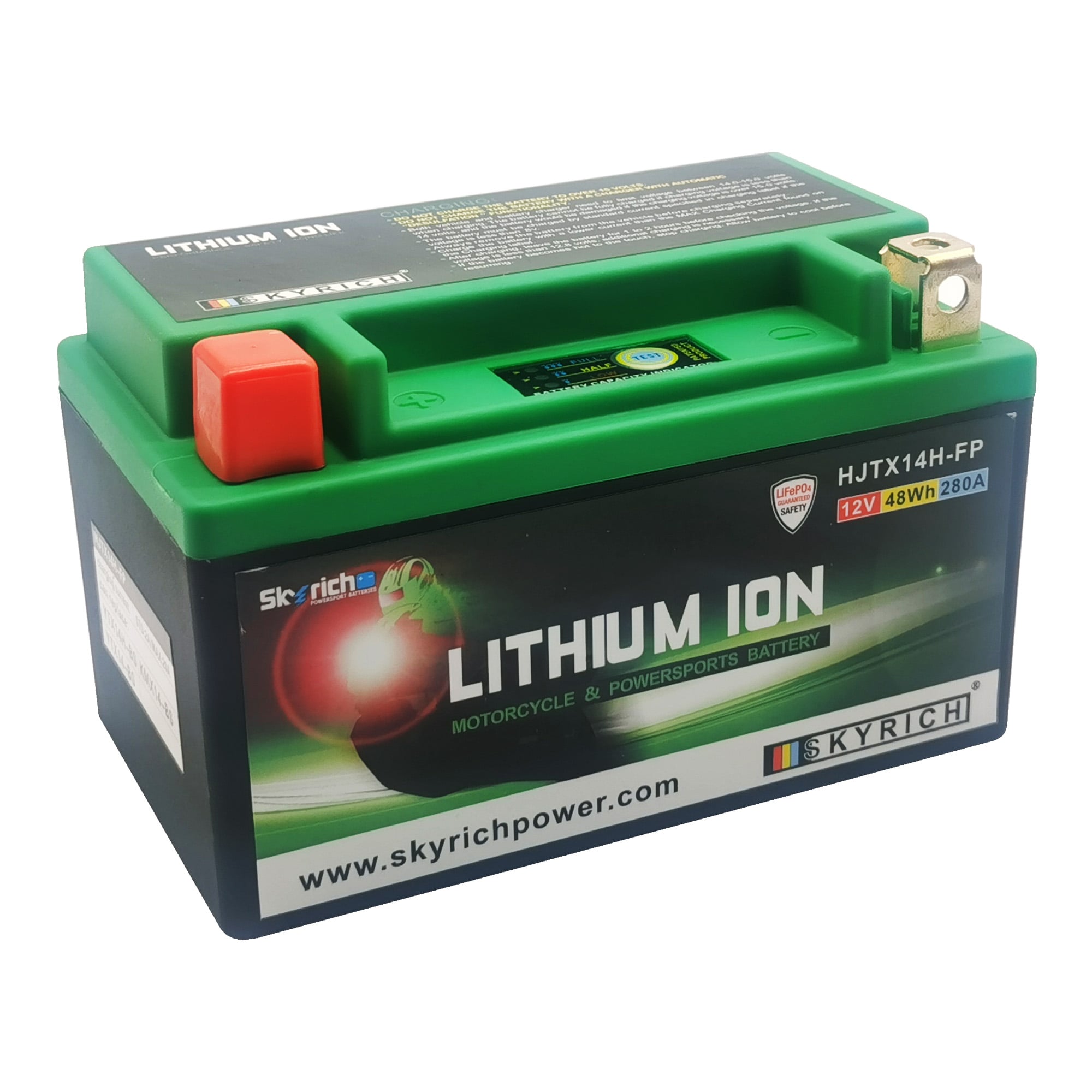 SkyRich Lithium Ion Battery HJTX14H-FP — Kawasaki, Suzuki, Buell, Honda Main image