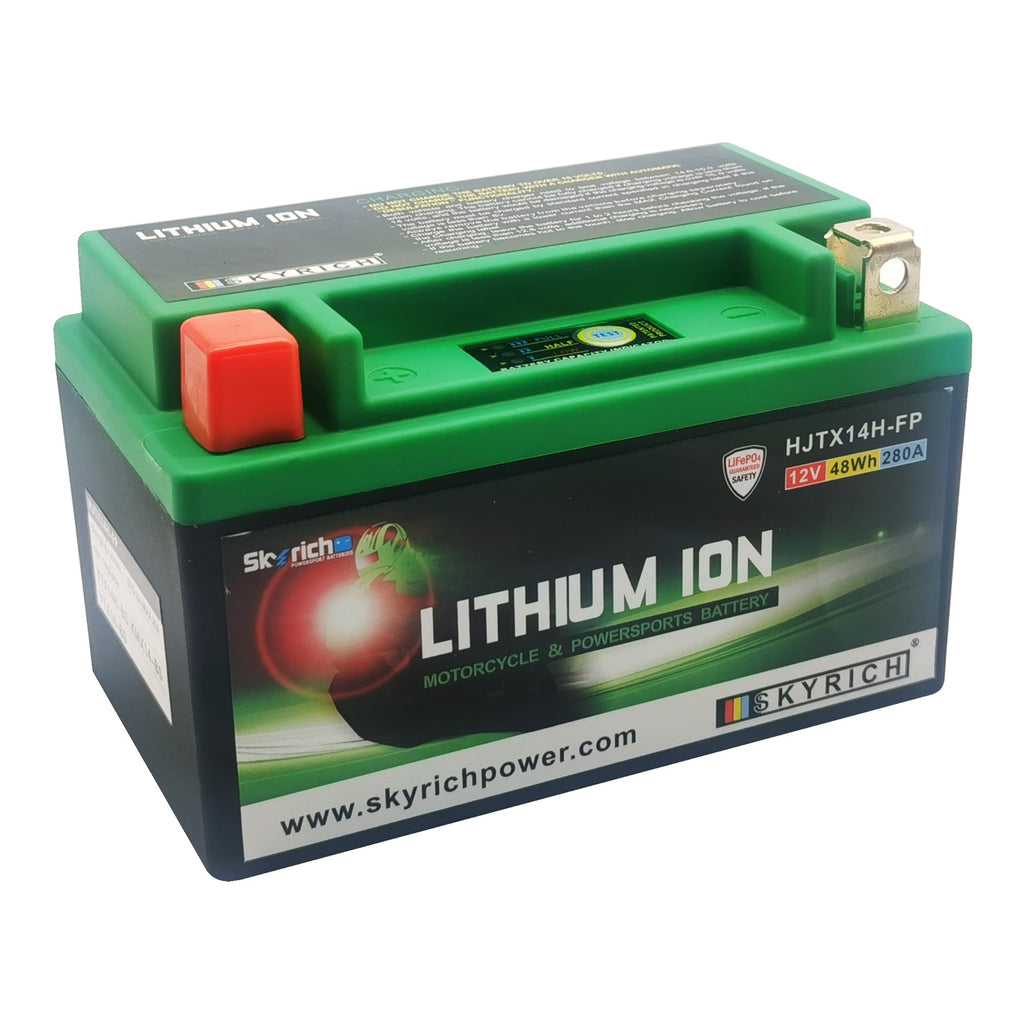 SkyRich Lithium Ion Battery HJTX14H-FP — BMW, Triumph, Yamaha, Moto Guzzi