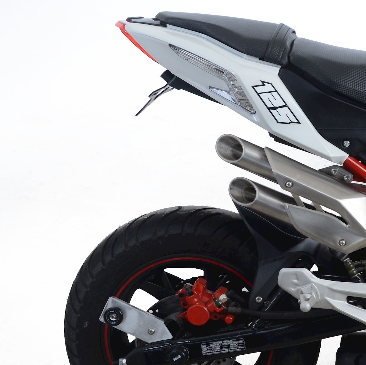 Tail Tidy for Benelli TNT 125 '17- with OE licence plate holder mount covers Secondary image