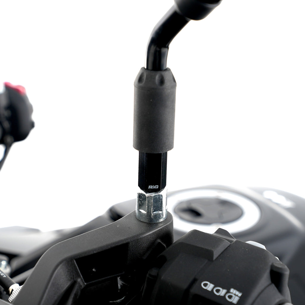 Mirror Risers for Kawasaki Z250SL '14-, Versys-X 300 '17-, Z400/ Z250 '19- / Honda CMX500 Rebel (S) '17-, NT1100 '25-, XL750 Transalp '23-  / Suzuki V-Strom 1050 /V-Strom 1050 DE '23-/DR-Z4SM '25-