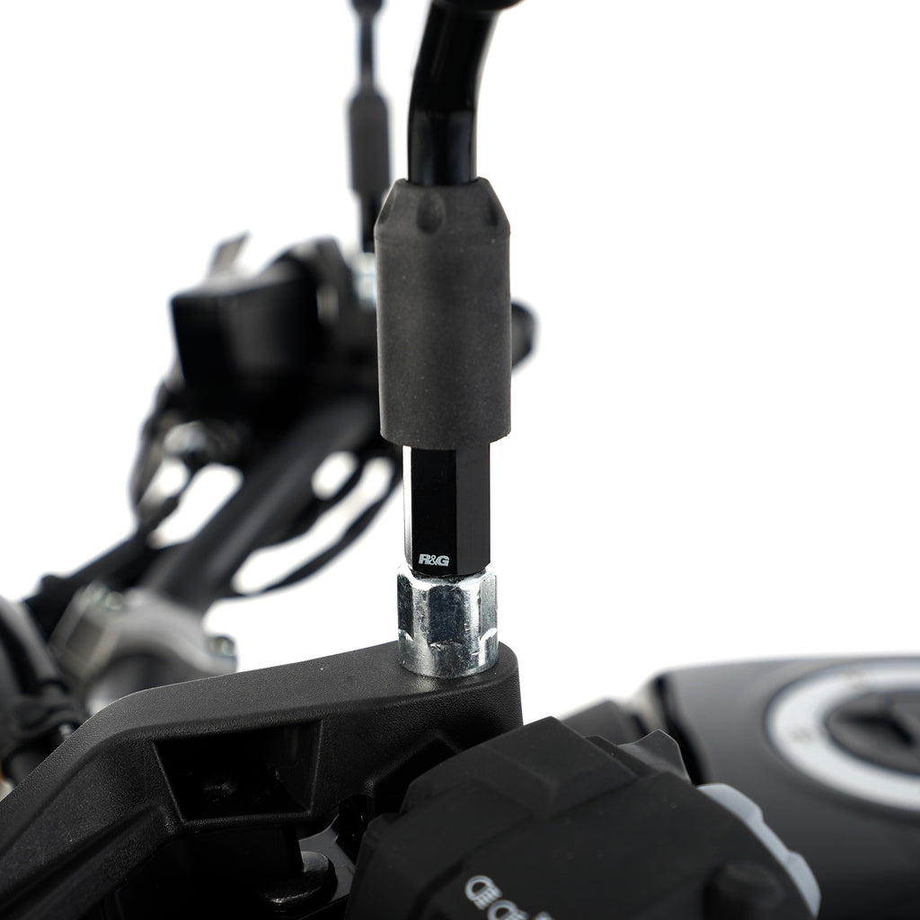 Mirror Risers for Kawasaki Z250SL '14-, Versys-X 300 '17-, Z400/ Z250 '19- / Honda CMX500 Rebel (S) '17-, NT1100 '25-, XL750 Transalp '23-  / Suzuki V-Strom 1050 /V-Strom 1050 DE '23-/DR-Z4SM '25-
