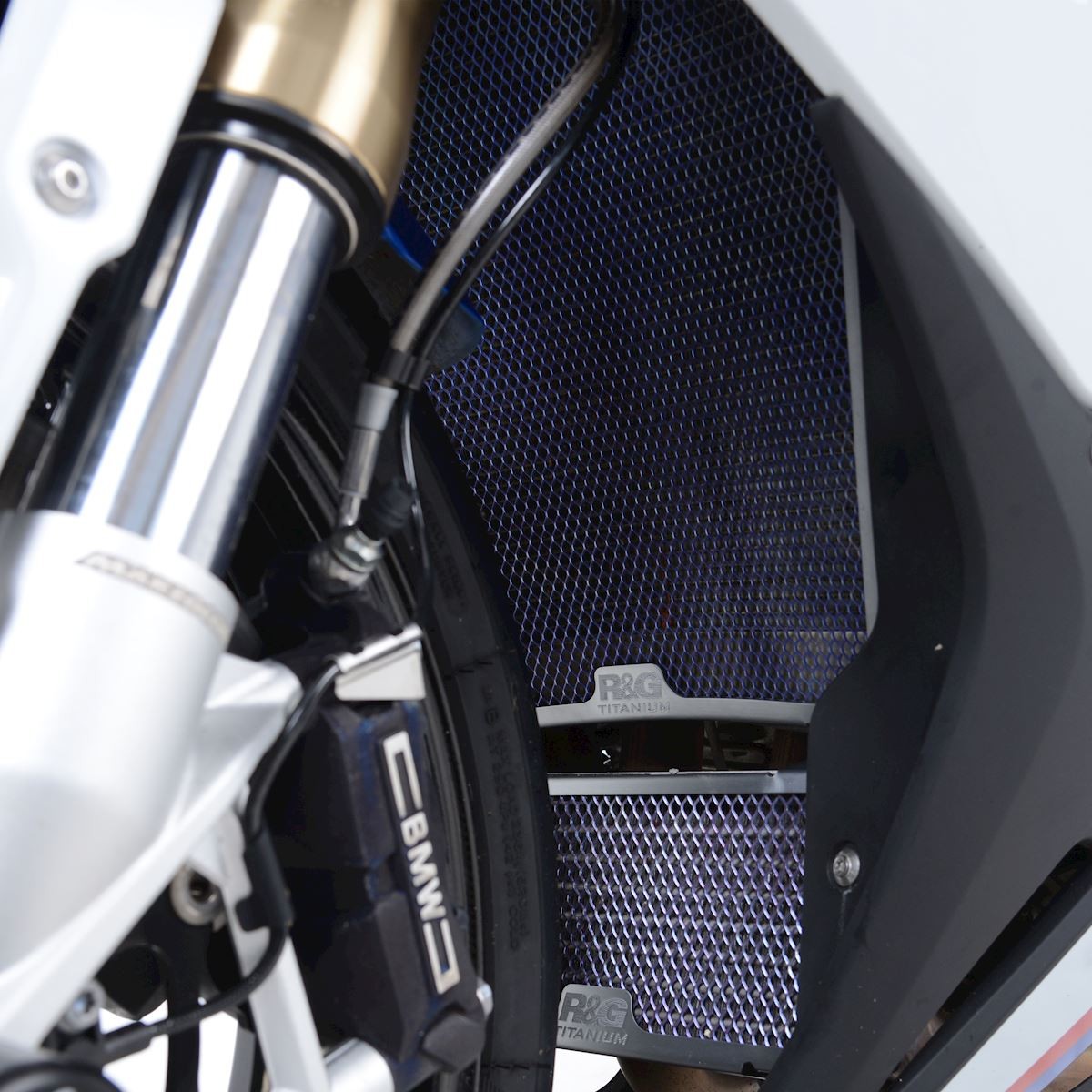 Titanium Oil Cooler Guard for the BMW S1000RR '19- '24 & S1000R '21- / Sport/  M Sport '21- '24, M1000RR '21- '24 & M1000R '23- '24