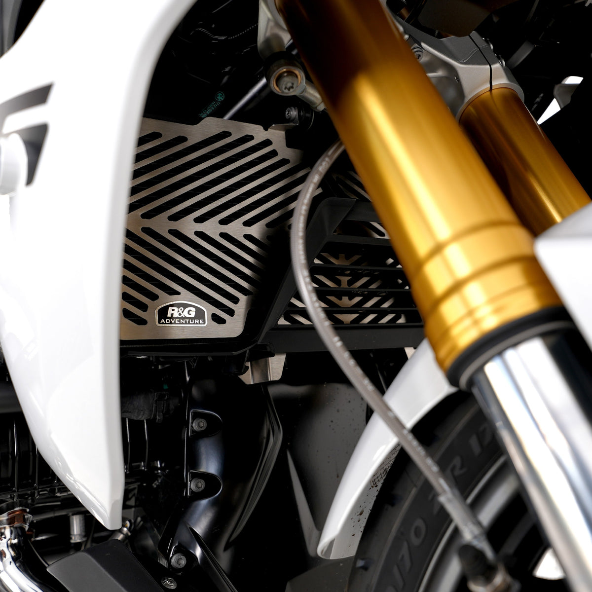 Stainless Steel Radiator Guard for the BMW R1200R/RS '15-'18, R1250R (RS) '19-25 & R1250RS SE '24-25.