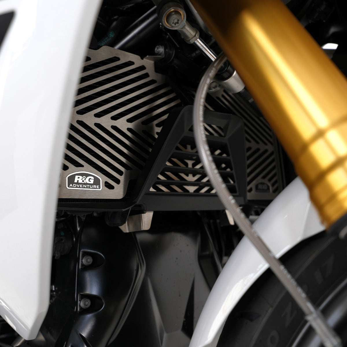 Stainless Steel Radiator Guard for the BMW R1200R/RS '15-'18, R1250R (RS) '19-25 & R1250RS SE '24-25.