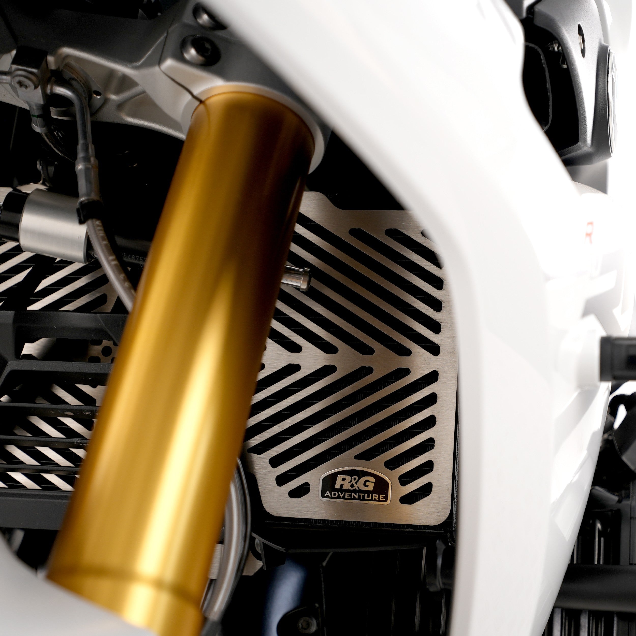 Stainless Steel Radiator Guard for the BMW R1200R/RS '15-'18, R1250R (RS) '19-25 & R1250RS SE '24-25. Secondary image