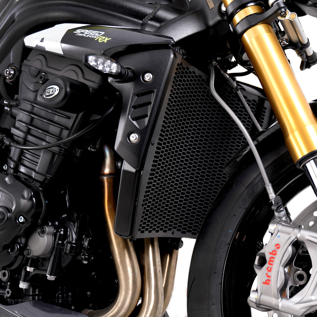 PRO Radiator Guard for Triumph Street Triple 765RS/Street Triple 765R / Street Triple 765 Moto2 '23- / Speed Triple 1200RR '22- / Speed Triple 1200RS '21- /Speed Triple 1200RX '25- &  Street Triple 765 RX '26-