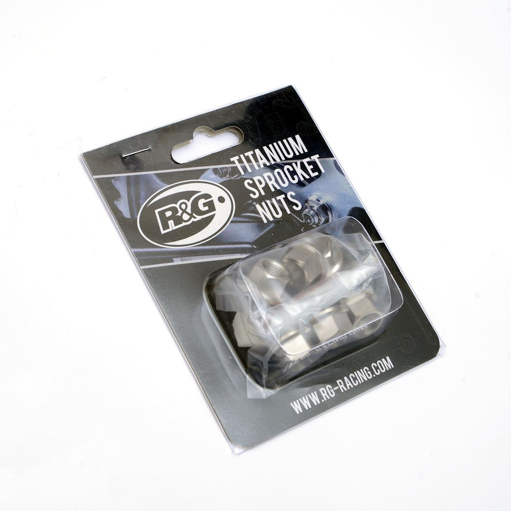 Titanium Sprocket Nuts M8x1.25 (6-piece set)