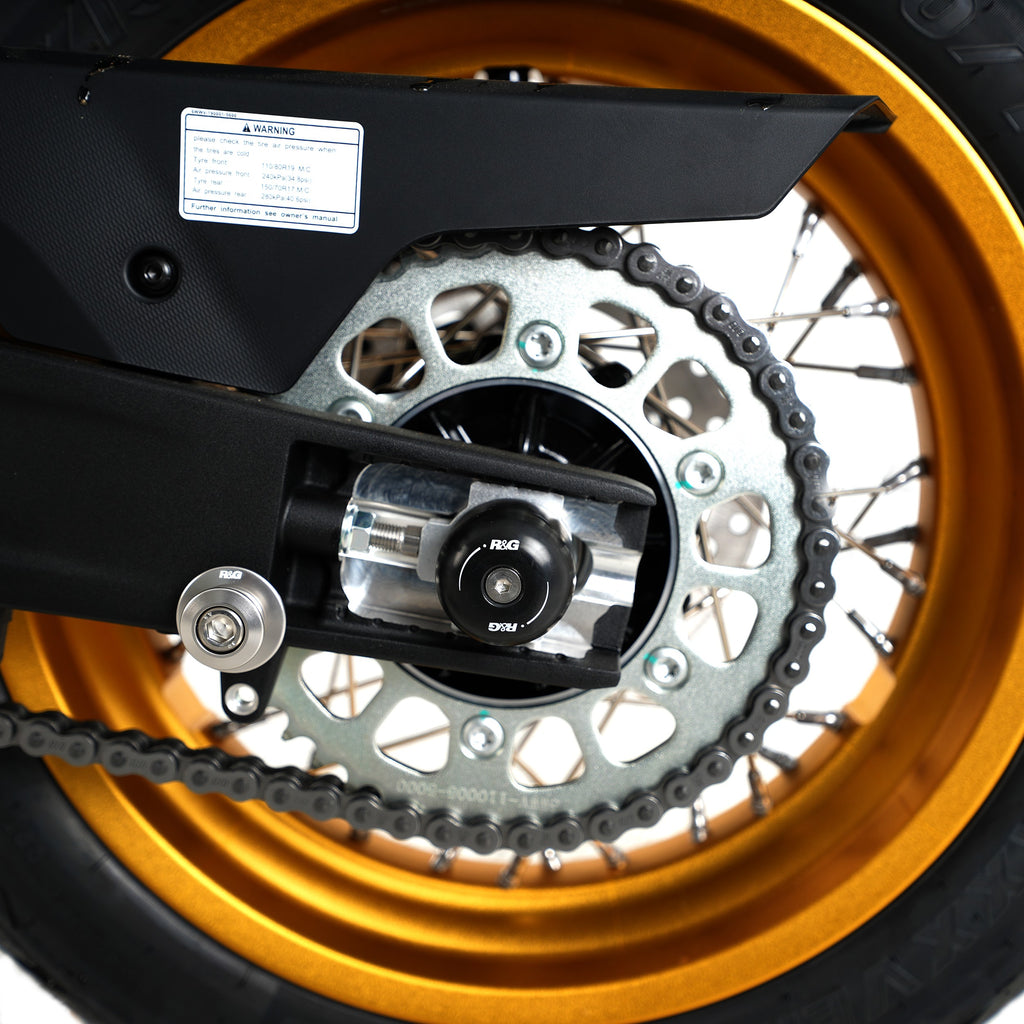 Swingarm Protectors for the KTM 790 Duke '18-, 790 Adventure '19-, 890 Duke R '20- '24, 890 Adventure '20-'22, 1290 Super Adventure (R) '21- '24 & 890 SMT '23- '24, CFMoto 800MT Sport / Touring / Explore '22-& 800NK '23-