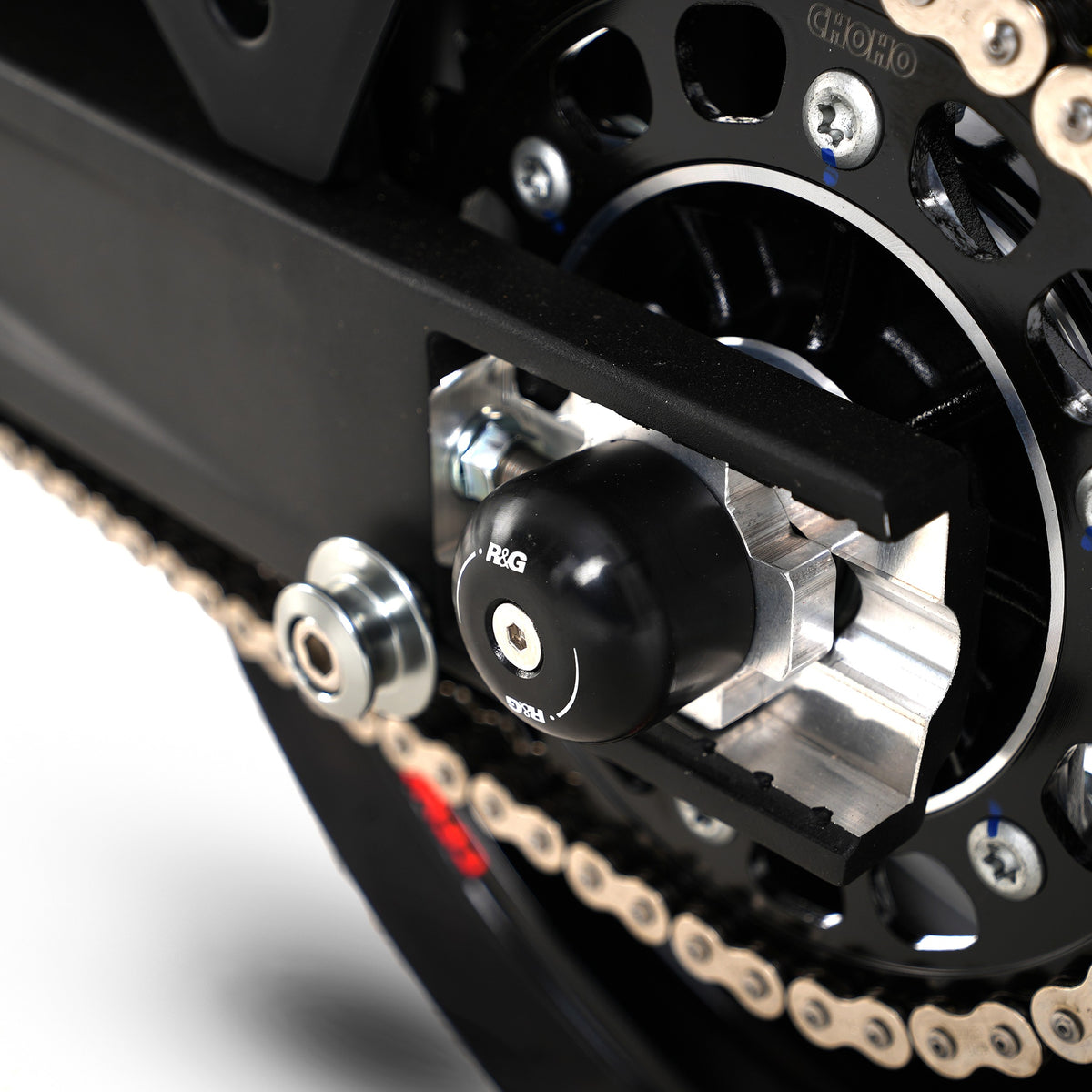 Swingarm Protectors for the KTM 790 Duke '18-, 790 Adventure '19-, 890 Duke R '20- '24, 890 Adventure '20-'22, 1290 Super Adventure (R) '21- '24 & 890 SMT '23- '24, CFMoto 800MT Sport / Touring / Explore '22-& 800NK '23- Main image