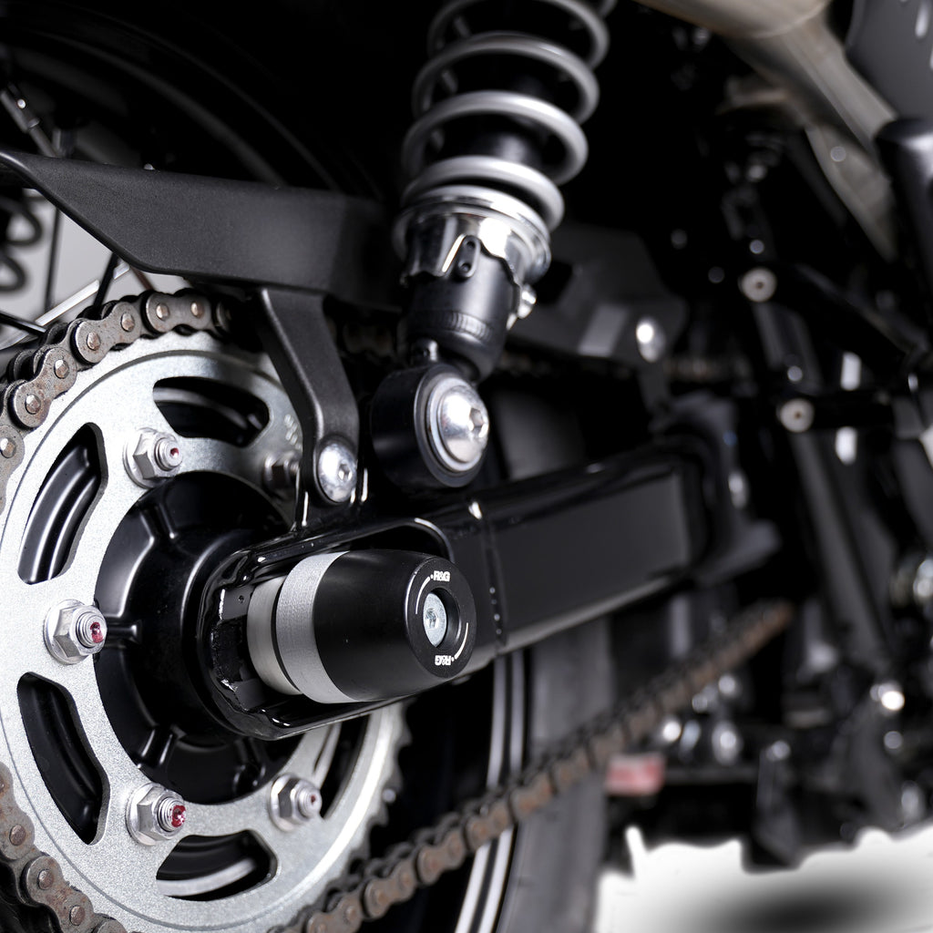 APEX Swingarm Protectors for the Triumph Scrambler 900 '23-, Speed Twin 900 '25- & Speed Twin 1200 '24-