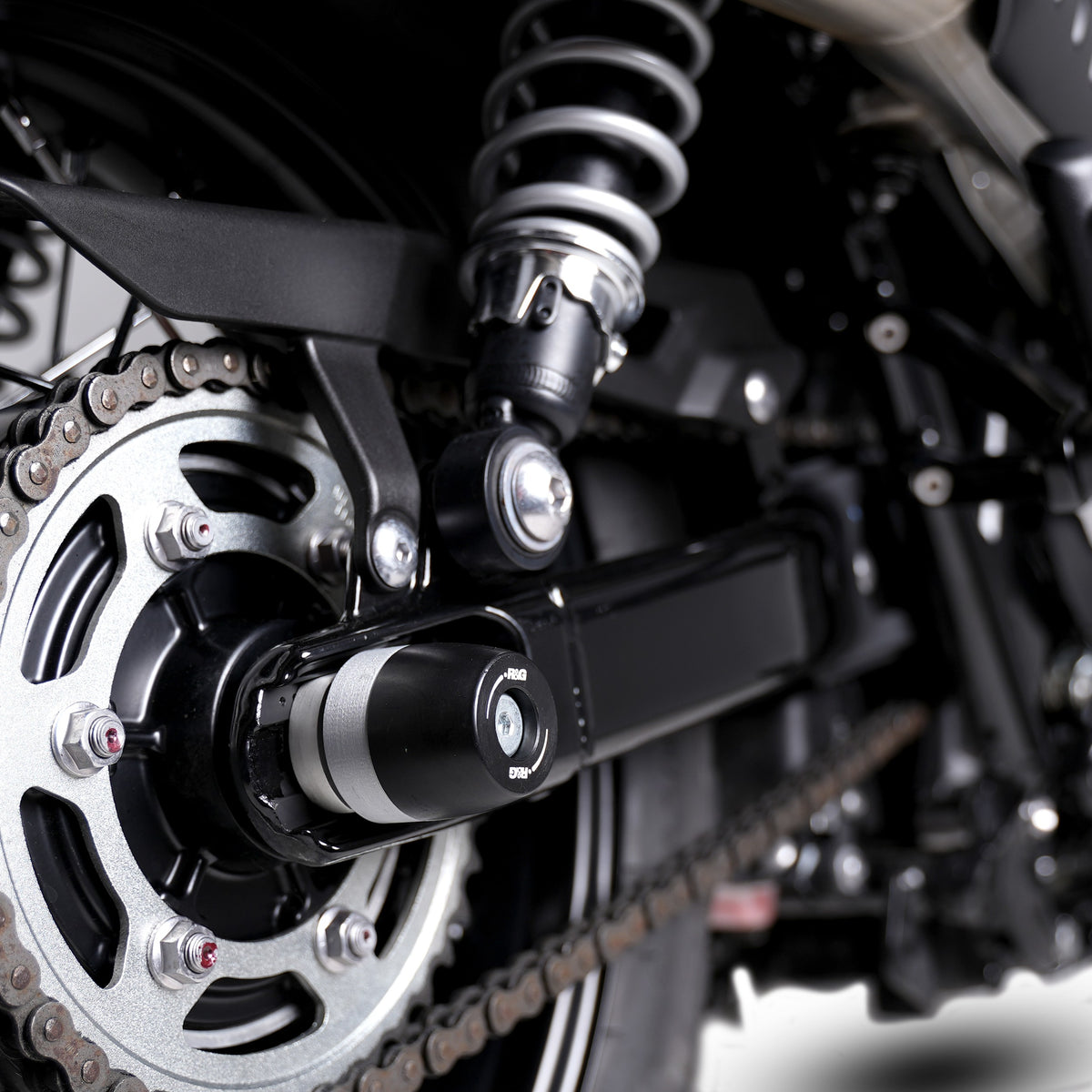 APEX Swingarm Protectors for the Triumph Scrambler 900 '23-, Speed Twin 900 '25- & Speed Twin 1200 '24-