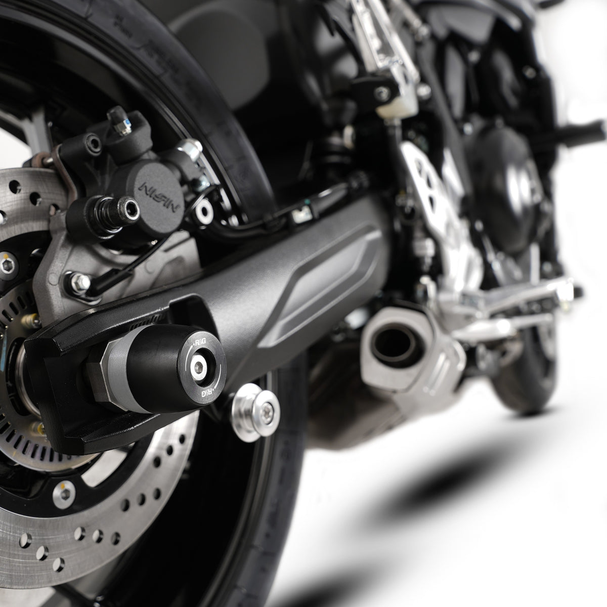 APEX Swingarm Protectors for the Suzuki GSX-8T '25-, GSX-8TT '25-, GSX-8S '23-,GSX-8R '24- & V-Strom 800/1050DE '23- Main image