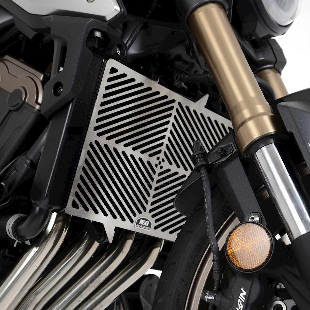 Stainless Steel Radiator Guard for Honda CBR650F, Honda CB650F '14-, CB650R '19- & CBR650R '19-  models Main image