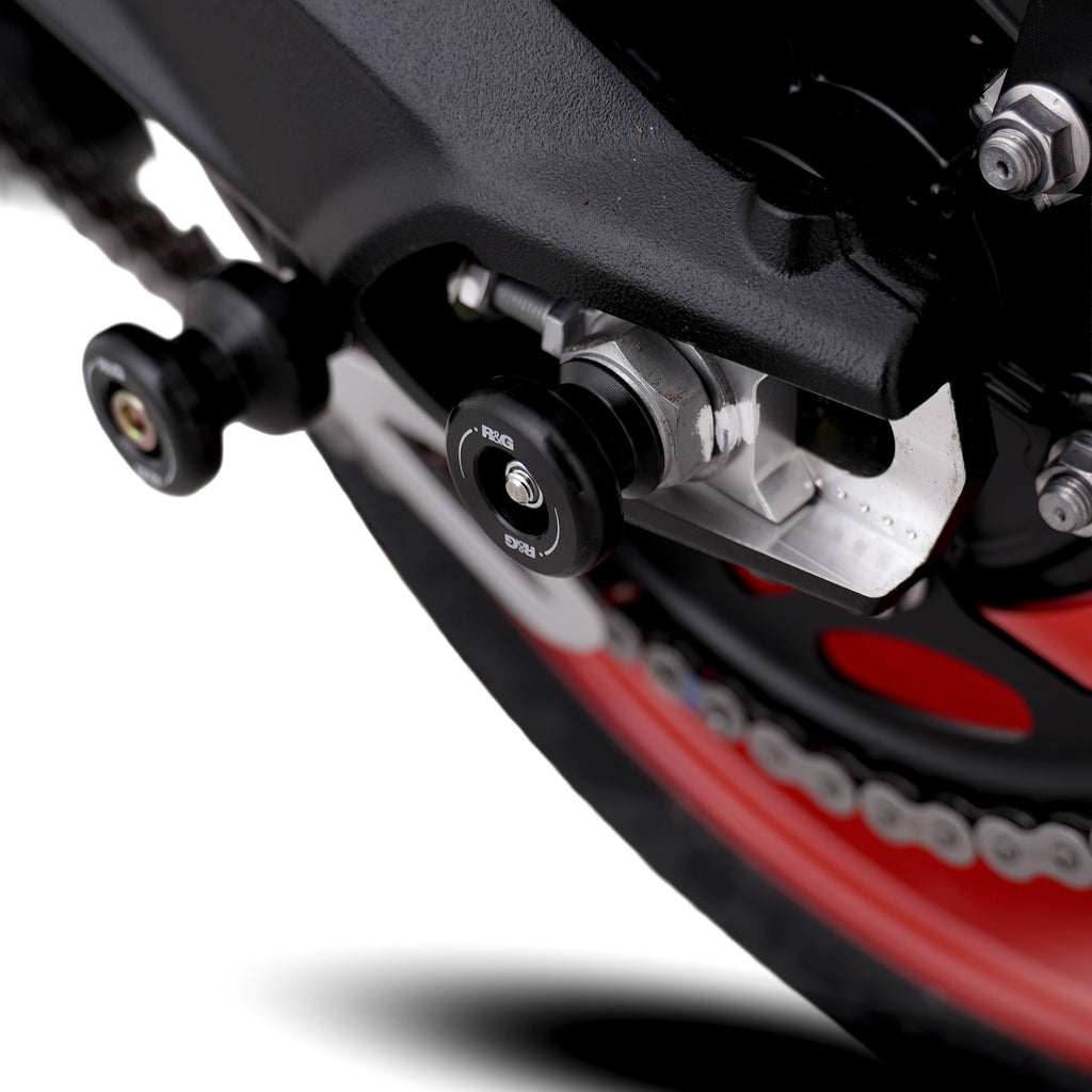Spindle Sliders for Triumph Daytona 675, Triumph Daytona Moto2â"¢ 765 '20-, Street Triple 765 RX '26-, Street Triple '07- & Street Triple R '08- models.