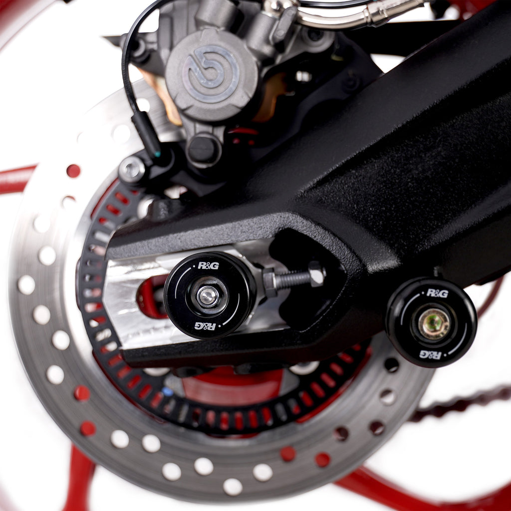 Spindle Sliders for Triumph Daytona 675, Triumph Daytona Moto2â"¢ 765 '20-, Street Triple 765 RX '26-, Street Triple '07- & Street Triple R '08- models.