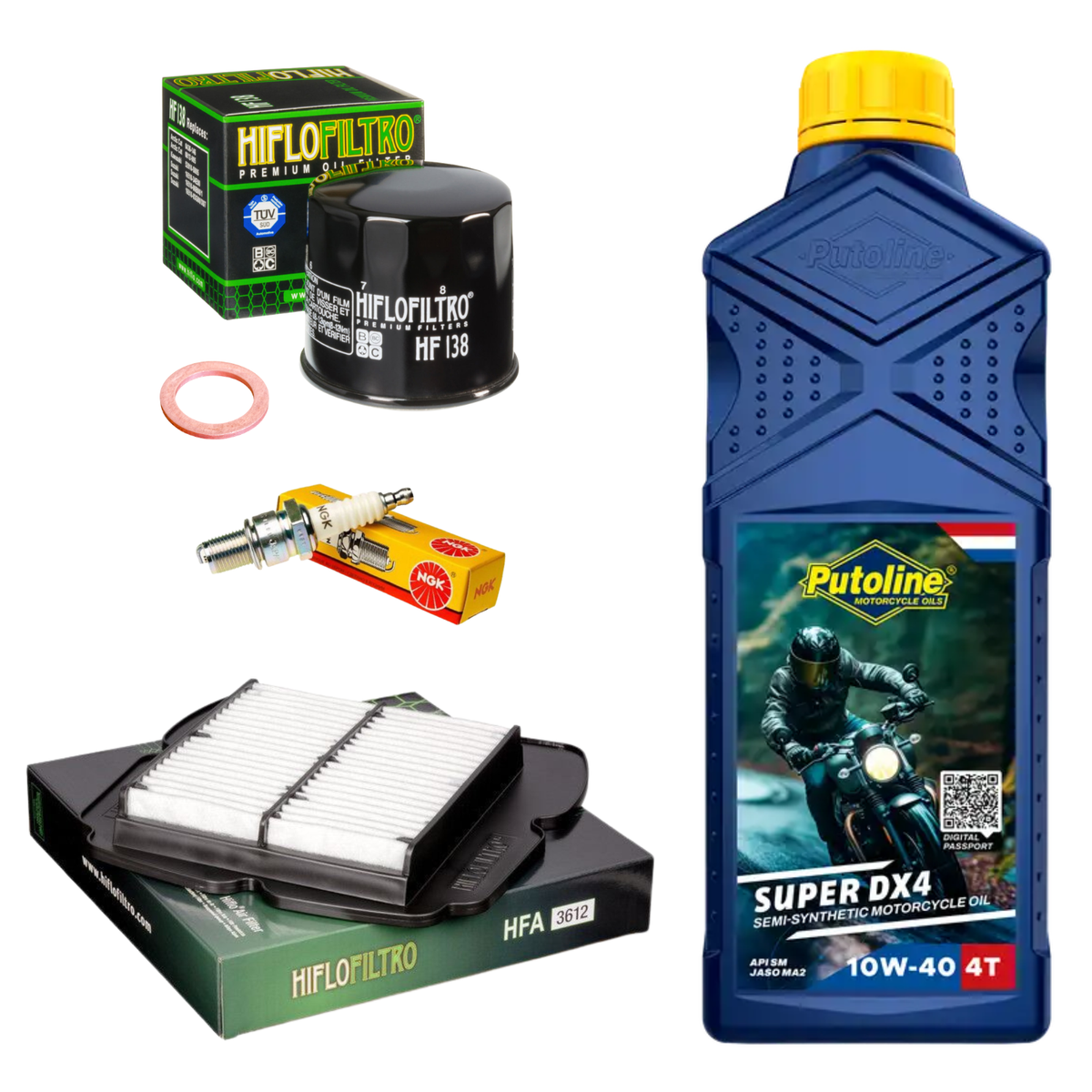 Suzuki SV650 SV650S Major Service Kit 2003–2006 - Premium Air & Oil Filter, Spark Plugs & Oil Main image