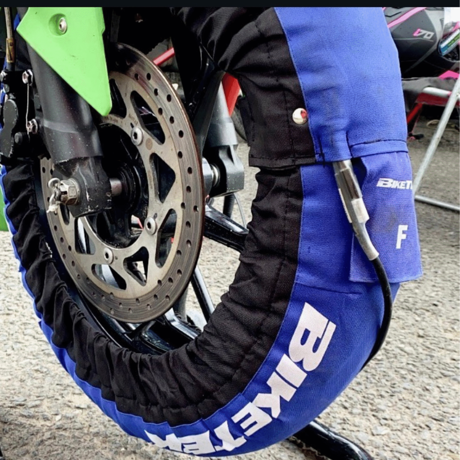 BikeTek Motorcycle Tyre Warmers | Choose Size Secondary image