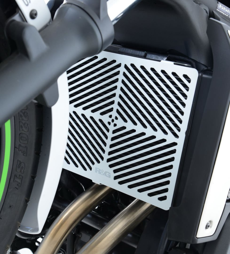 Brushed Aluminium Radiator Guard for the Kawasaki Vulcan S '15- '24 & Vulcan Cafe '18- Secondary image