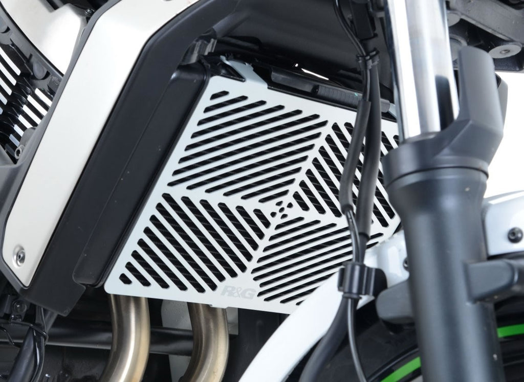 Brushed Aluminium Radiator Guard for the Kawasaki Vulcan S '15- '24 & Vulcan Cafe '18-