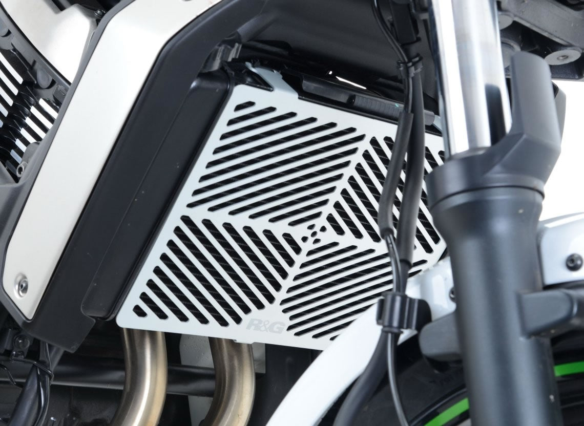 Brushed Aluminium Radiator Guard for the Kawasaki Vulcan S '15- '24 & Vulcan Cafe '18-