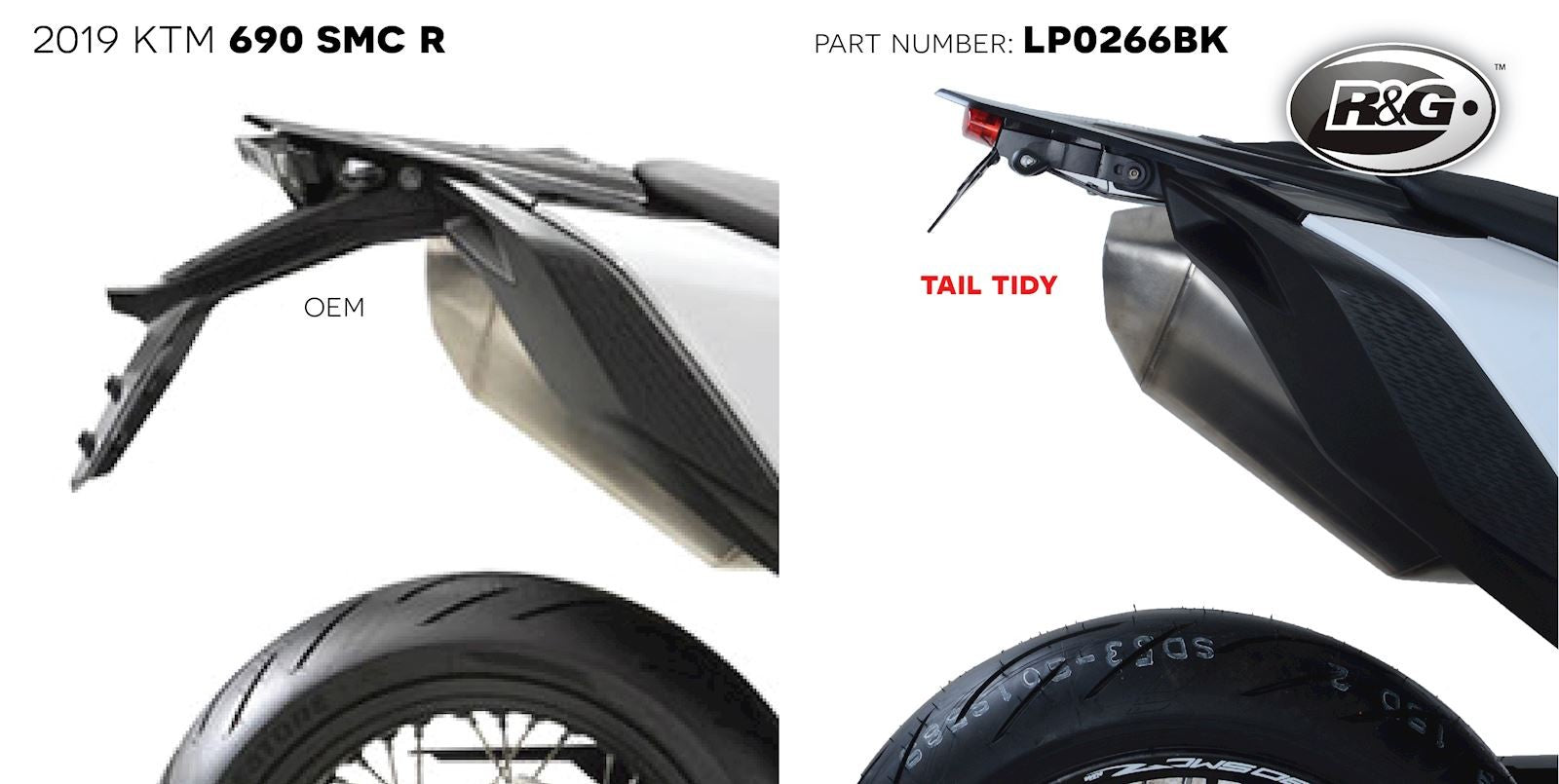 Tail Tidy for KTM 690 SMC-R '19-25, 690 Enduro R '19-25 & GASGAS SM700 '22-25. Secondary image