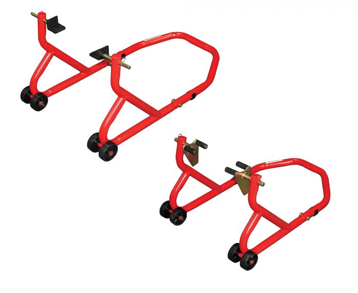 Biketek Front & Rear Paddock Stand Set with Bobbin Adapters - Series 3 Secondary image